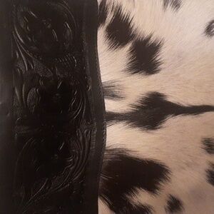 genuine leather cow hide shoulder bag. Brand New.